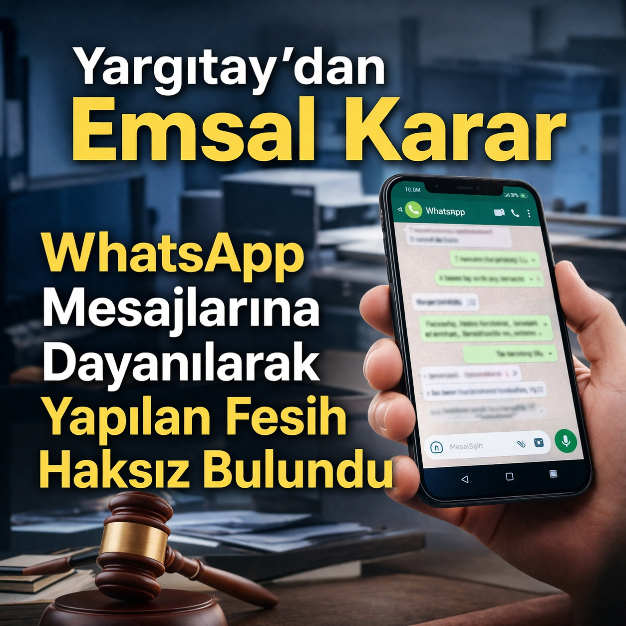 Yargıtay’dan dikkat çeken karar: WhatsApp yazışmalarıyla işten çıkarma haksız bulundu
