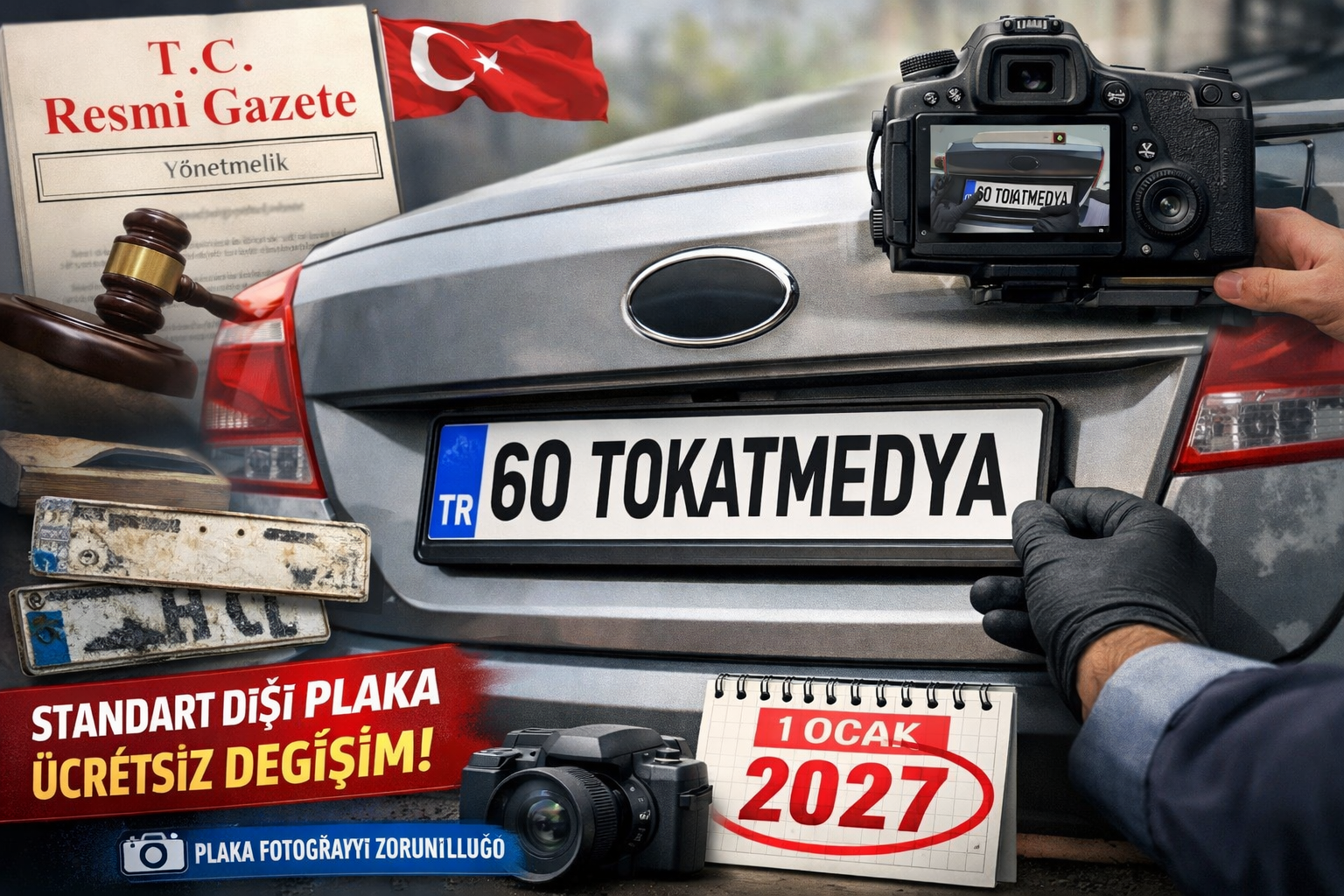 PLAKA YÖNETMELİĞİNDE YENİ DÖNEM: STANDART DIŞI PLAKALAR ÜCRETSİZ DEĞİŞTİRİLECEK