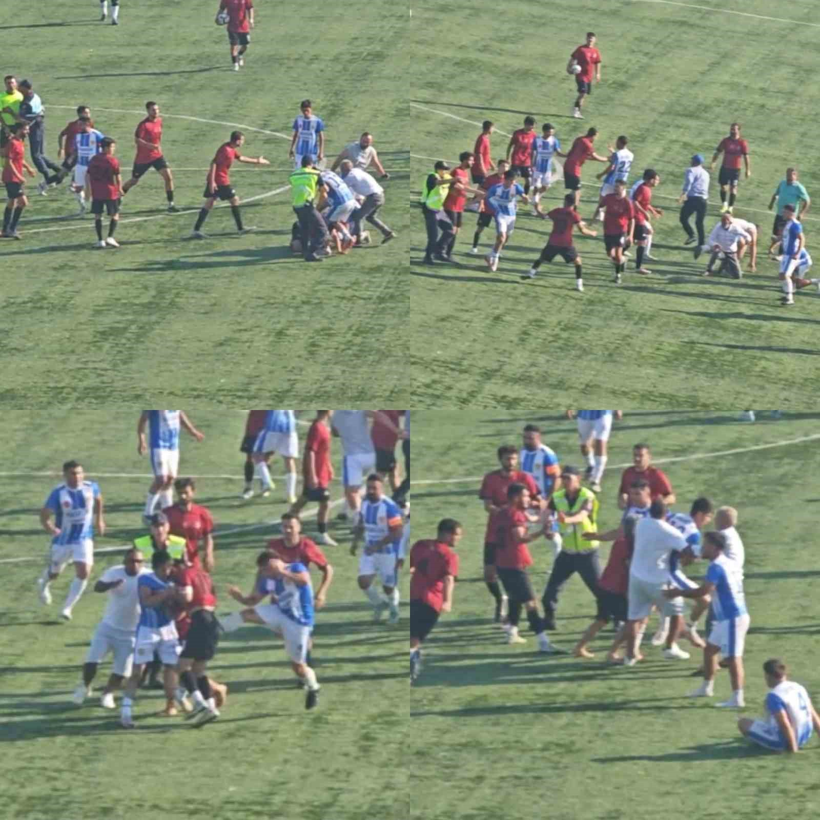 Futbol maçındaki kavga kameraya yansıdı