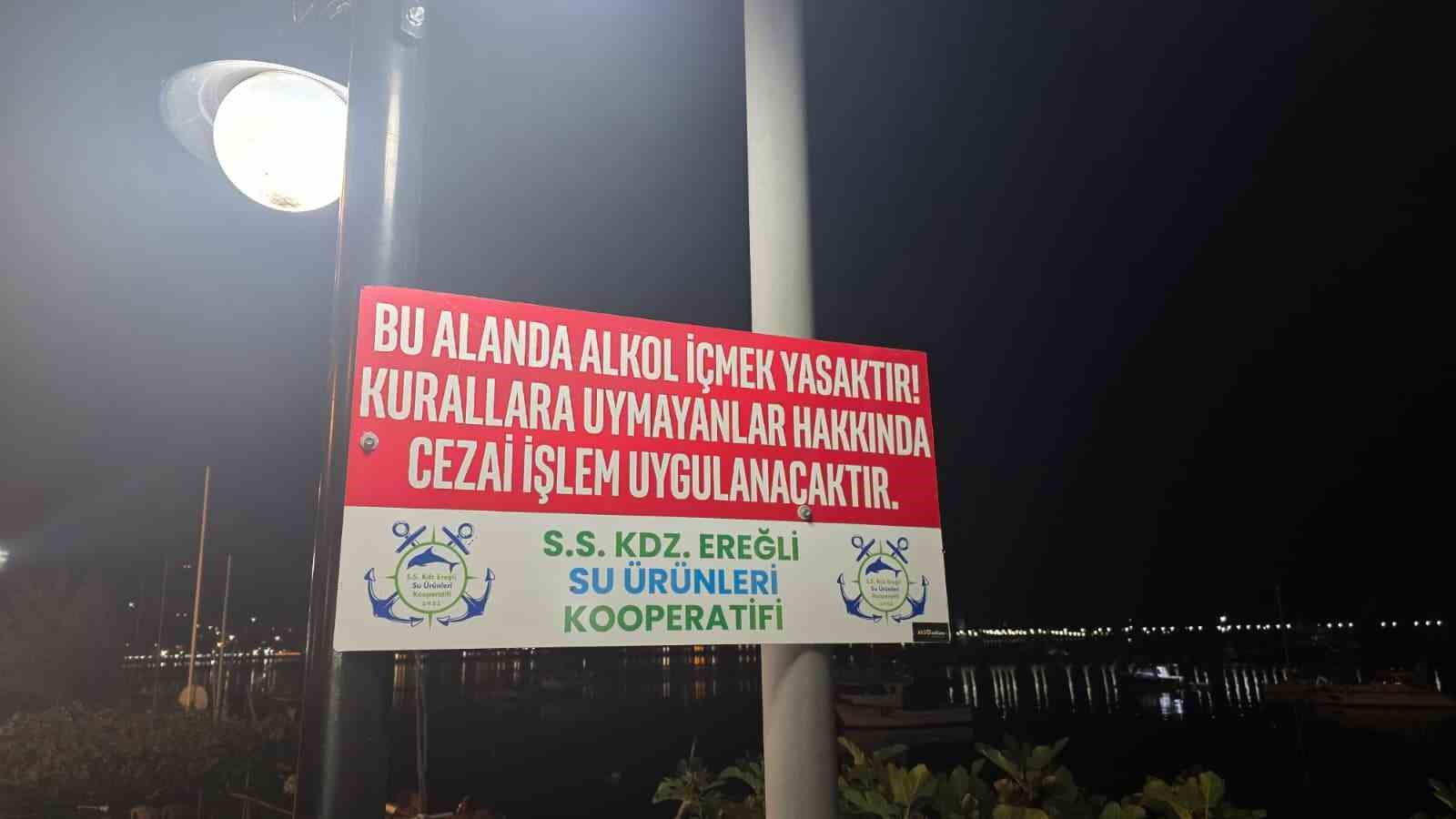 Ereğli Limanı’nda alkol yasağı kuralına uymayana ceza