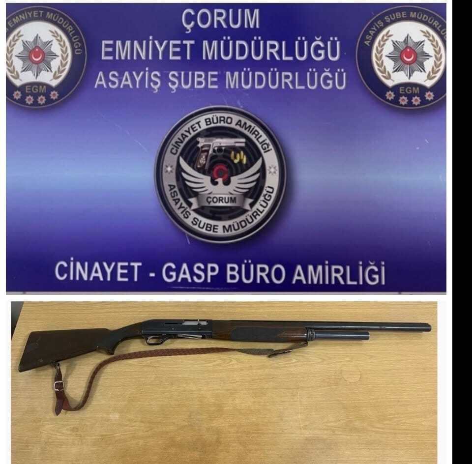 Çorum’da asayiş uygulamalarında silah ve uyuşturucu madde ele geçirildi