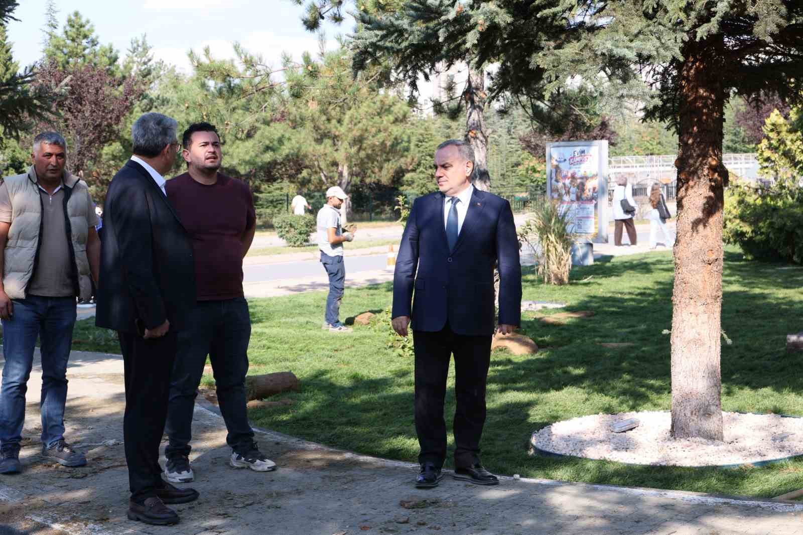 Rektör Prof. Dr. Altun, yapımı devam eden parkı inceledi