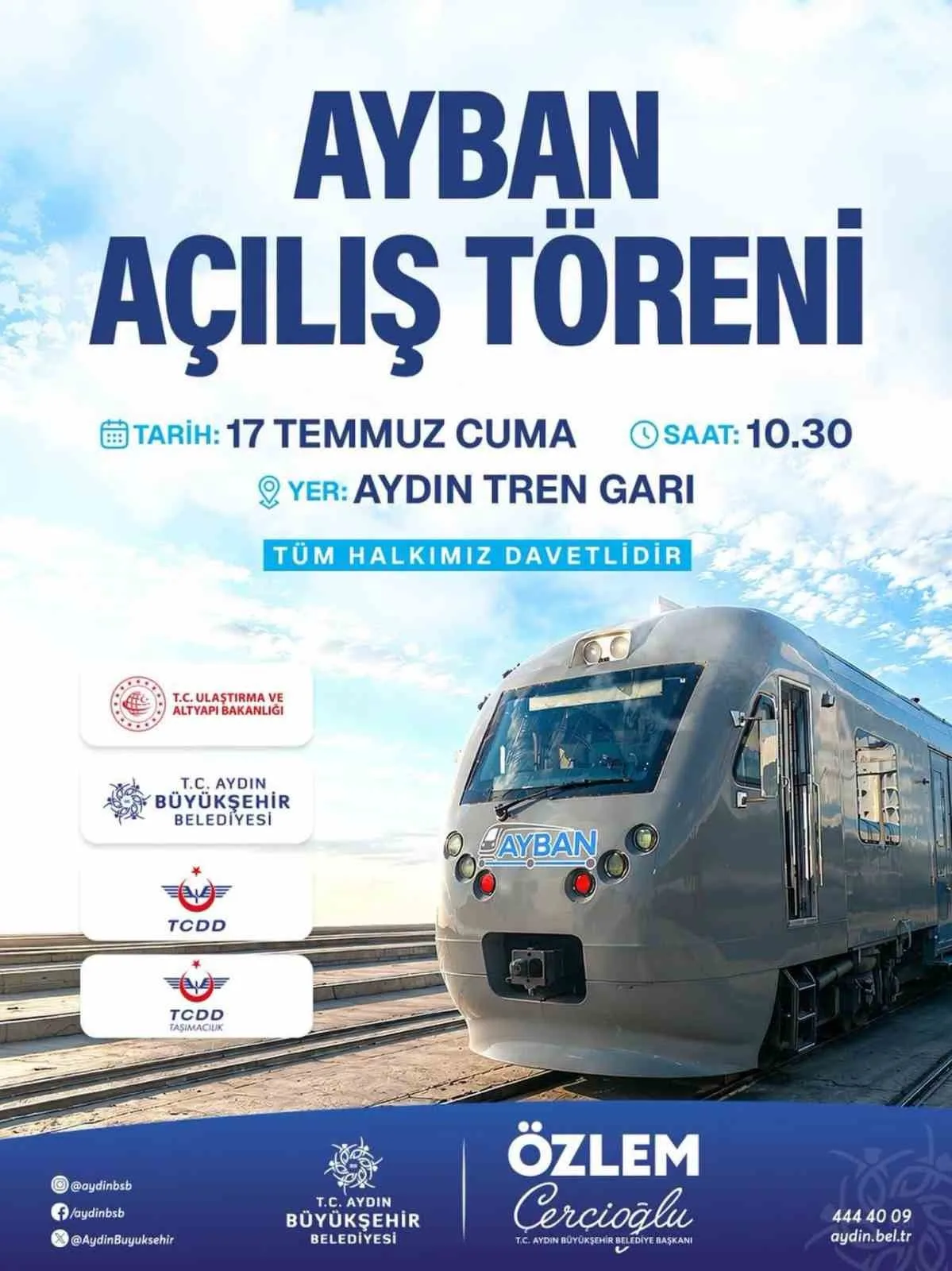 Aydın’da AYBAN banliyö hattı hizmete açılıyor