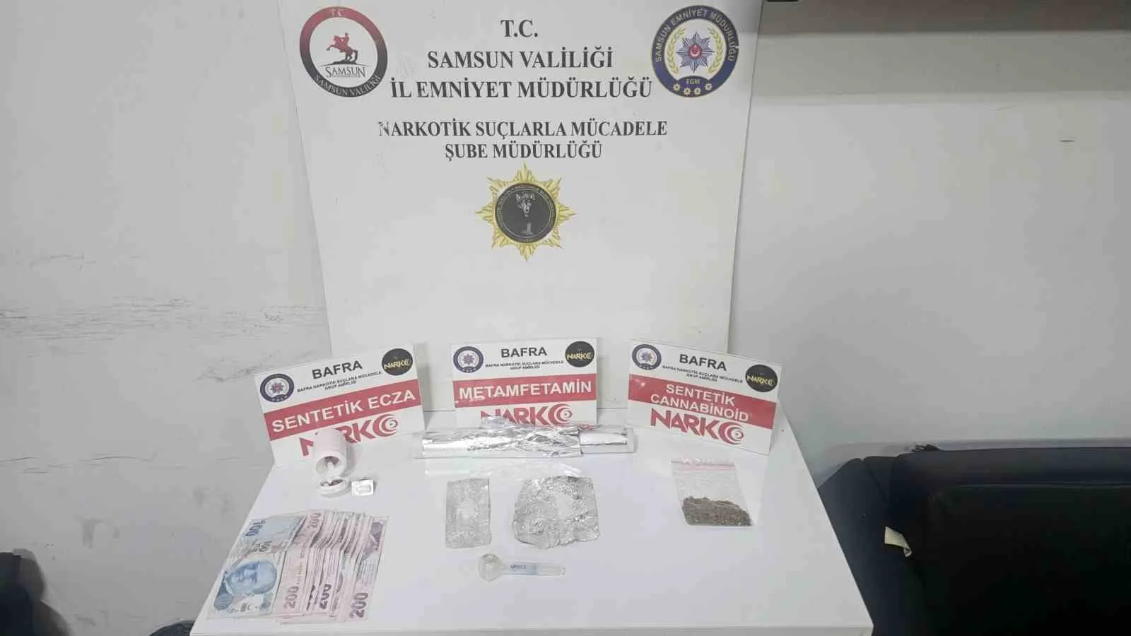 Bafra’da uyuşturucu operasyonu: 2 gözaltı