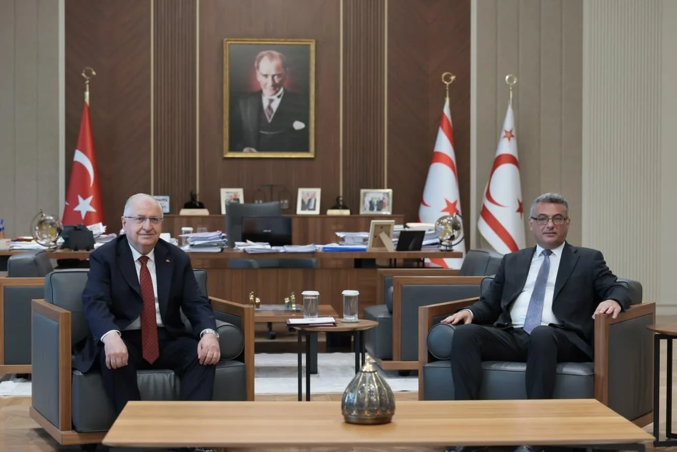 Bakan Güler, KKTC Cumhurbaşkanı Erhürman ile bir araya geldi