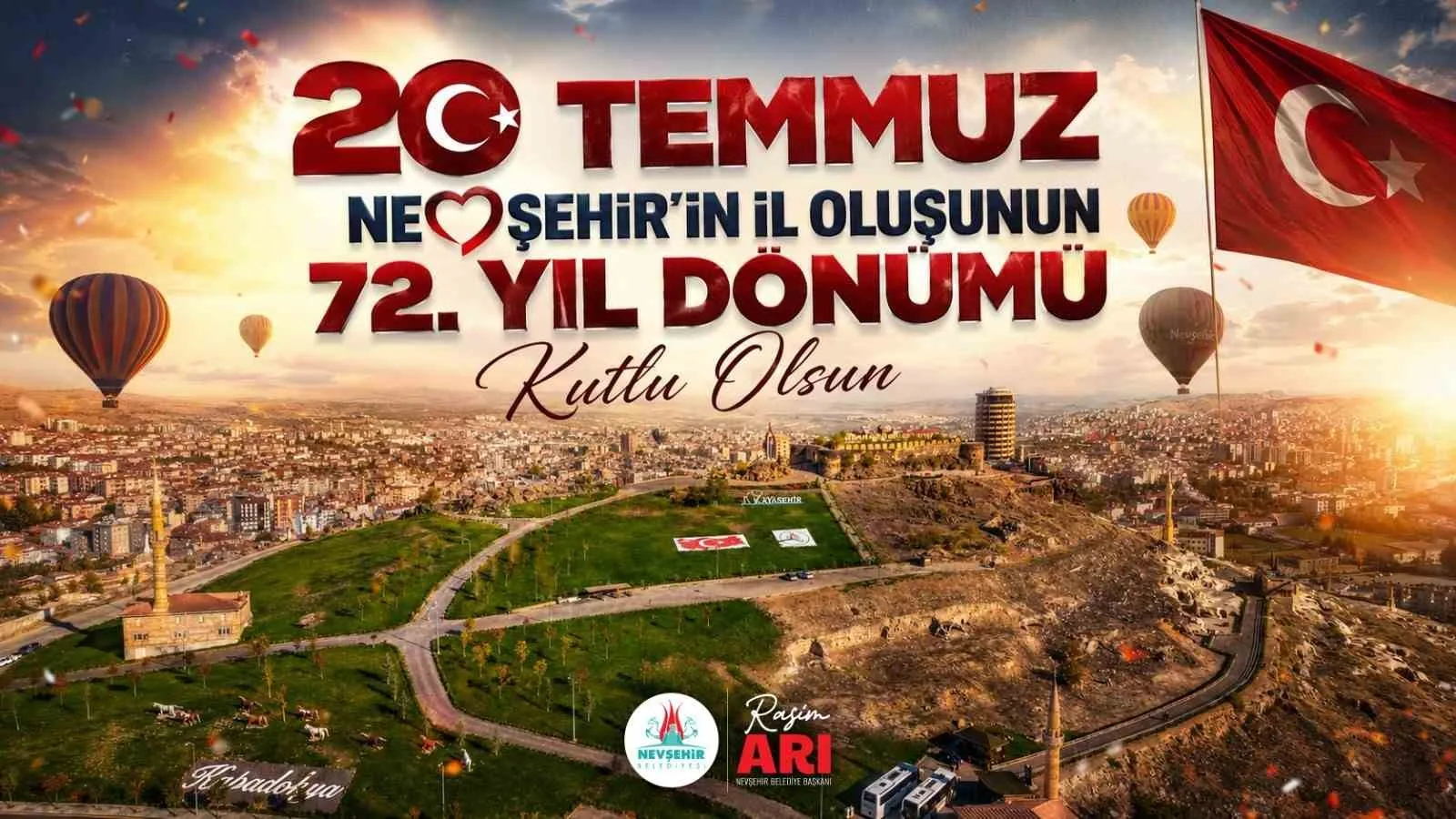 Başkan Arı’dan Nevşehir’in il oluşunun 72. yılı mesajı
