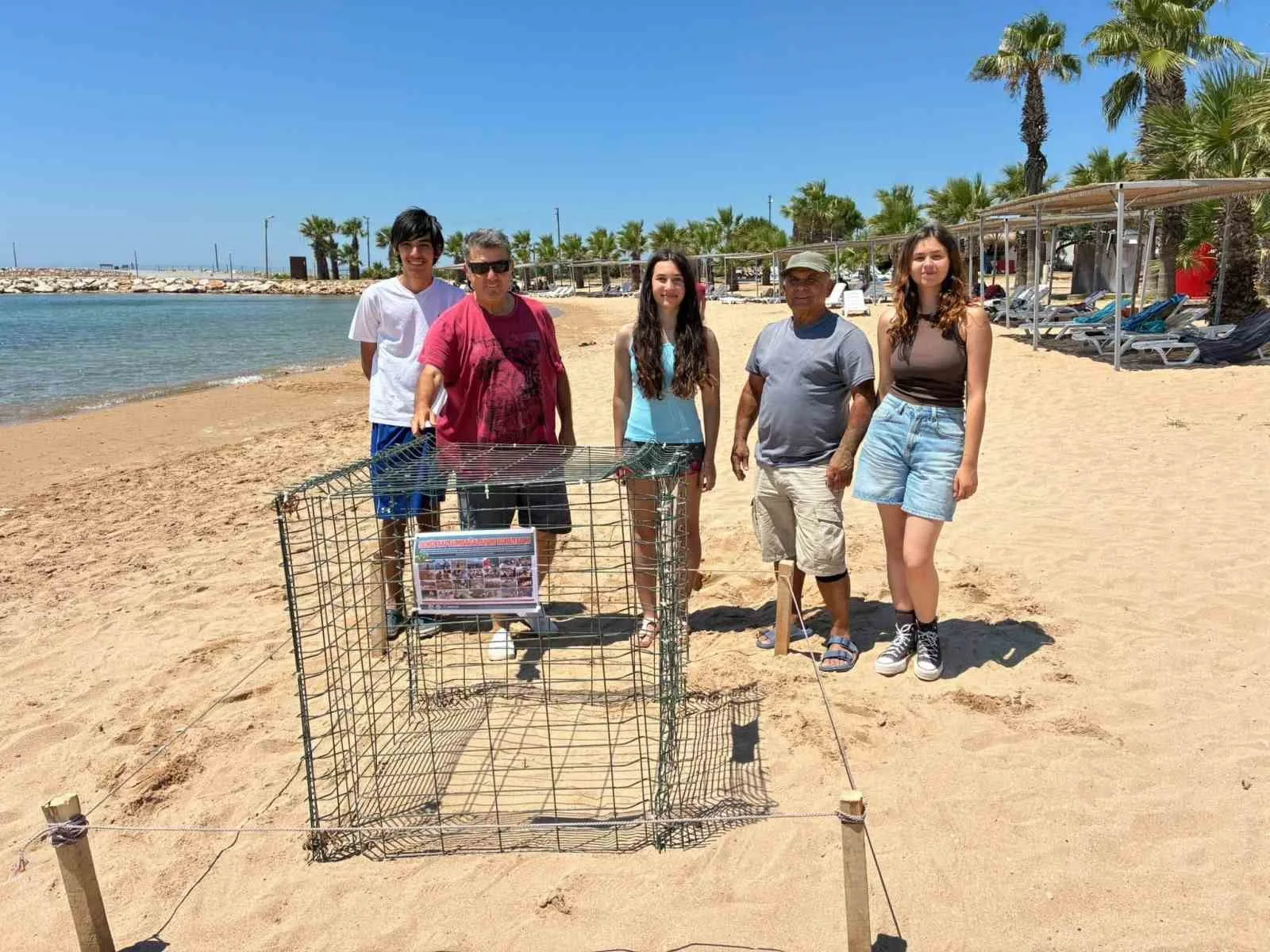Caretta caretta yuvası koruma altına alındı