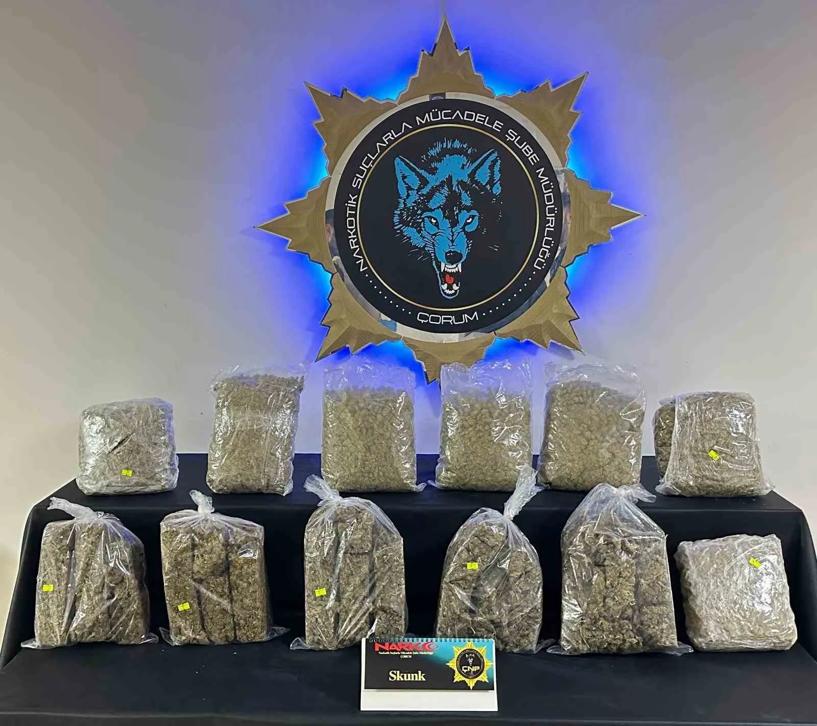 Çorum’da 9 kilo skunk ele geçirildi: 1 tutuklama