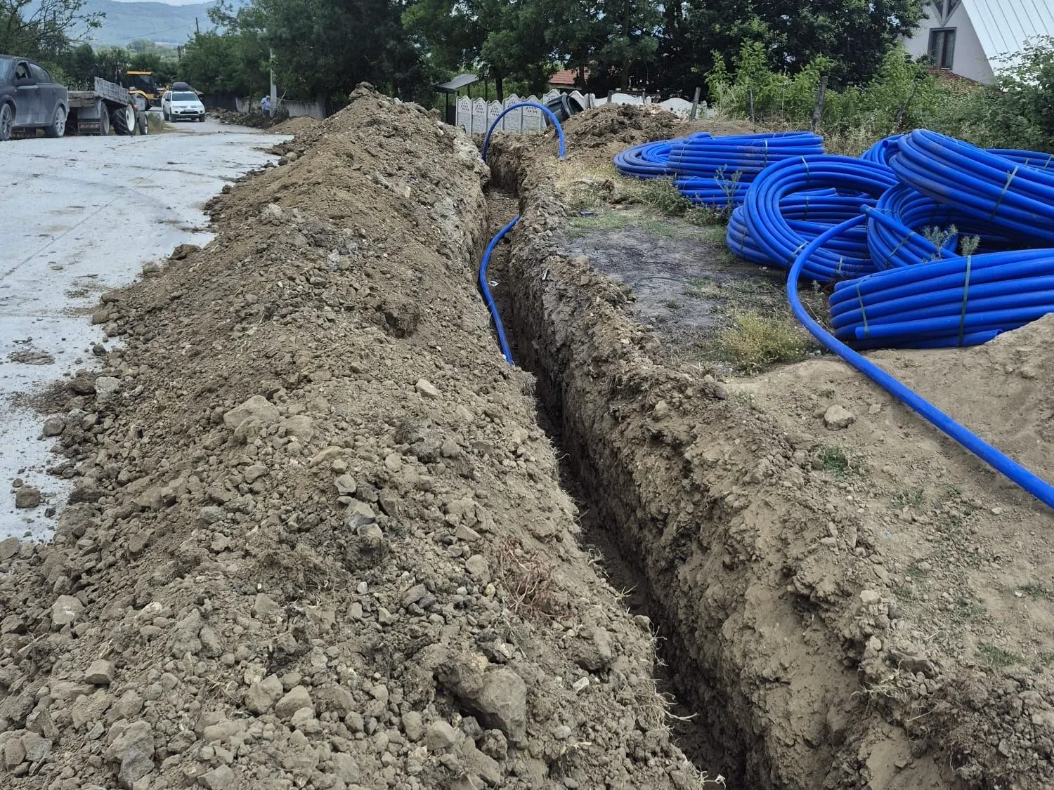 Düzce’de köylerde isale hattı çalışmaları sürüyor