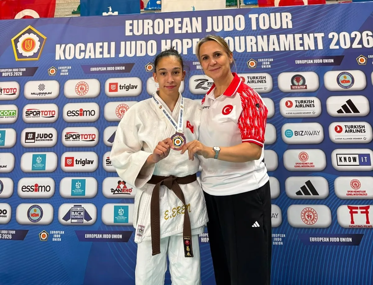 Düzceli judocu Erva Eren Avrupa üçüncüsü oldu