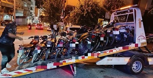 Gaziantep’te motosiklet denetimi: 208 sürücüye 3 milyon 907 bin lira ceza