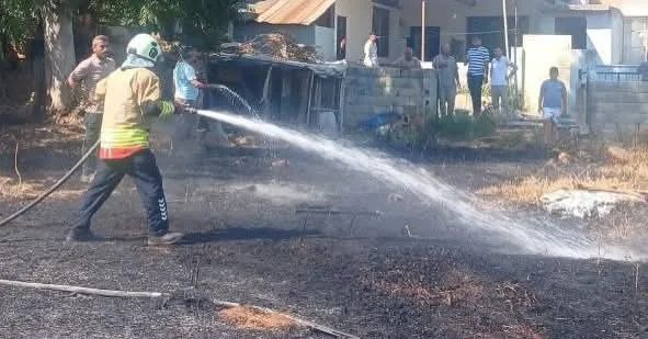 Hassa’da bahçe yangını