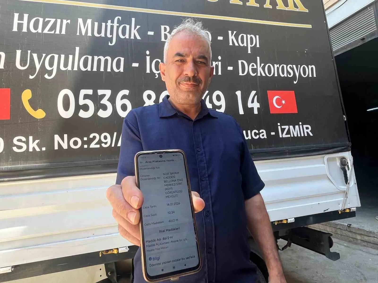 Hiç gitmediği Siirt’ten gelen trafik cezası, hayatının şokunu yaşattı