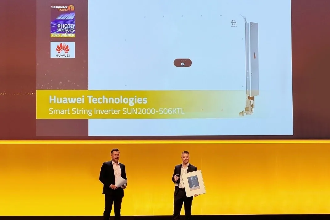Huawei'nin 506 kW'lık Akıllı Dizi İnvertörü, Intersolar Europe 2026'da Smarter E AWARD ödülünü kazandı