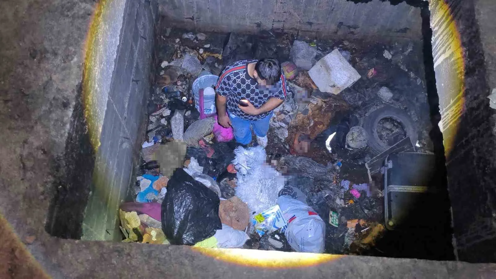 İhtiyaç gidermek için girdiği inşaatta 4 metrelik kuyuya düştü