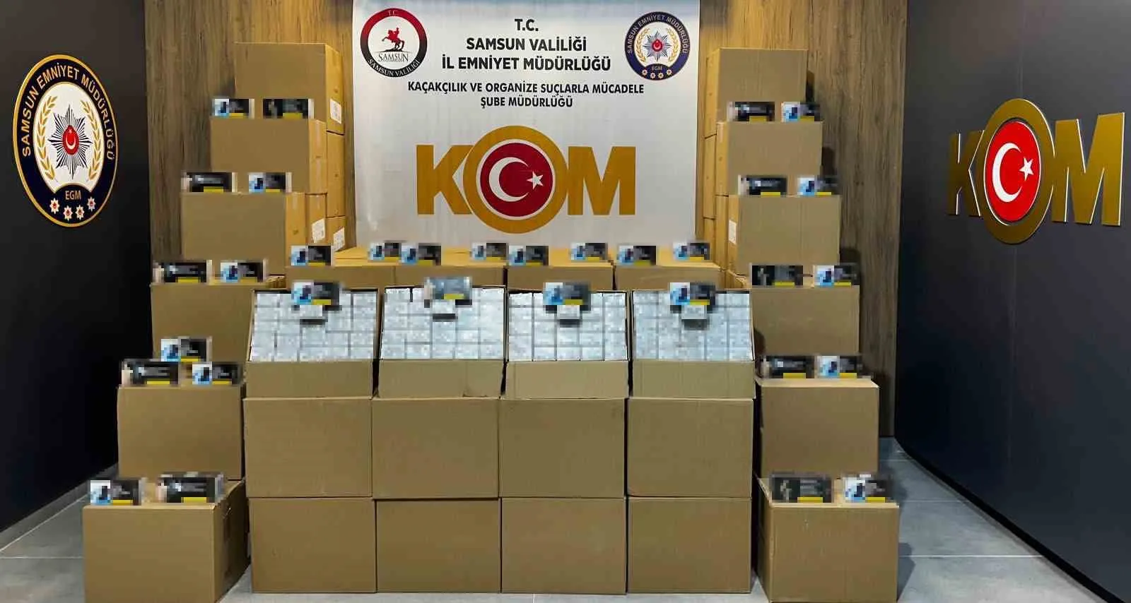 Kaçak makaron operasyonunda 1 milyon 350 bin adet ele geçirildi