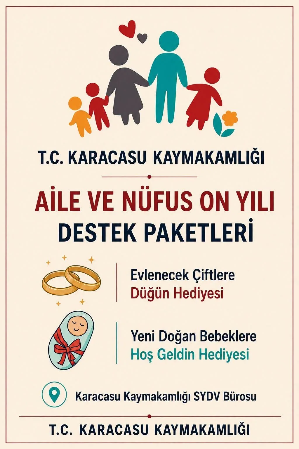 Karacasu’da ailelere düğün ve ’Hoş Geldin Bebek’ desteği