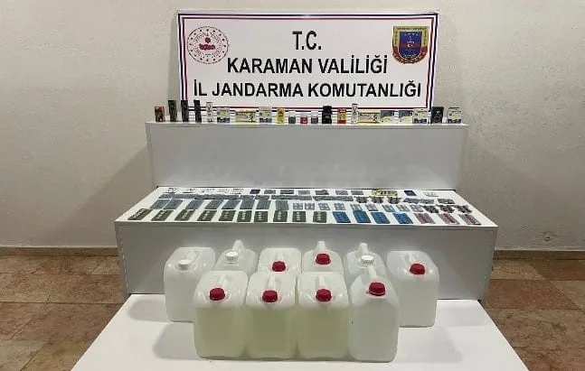 Karaman’da uyuşturucu ve etil alkol ele geçirildi: Aranan 8 kişi tutuklandı