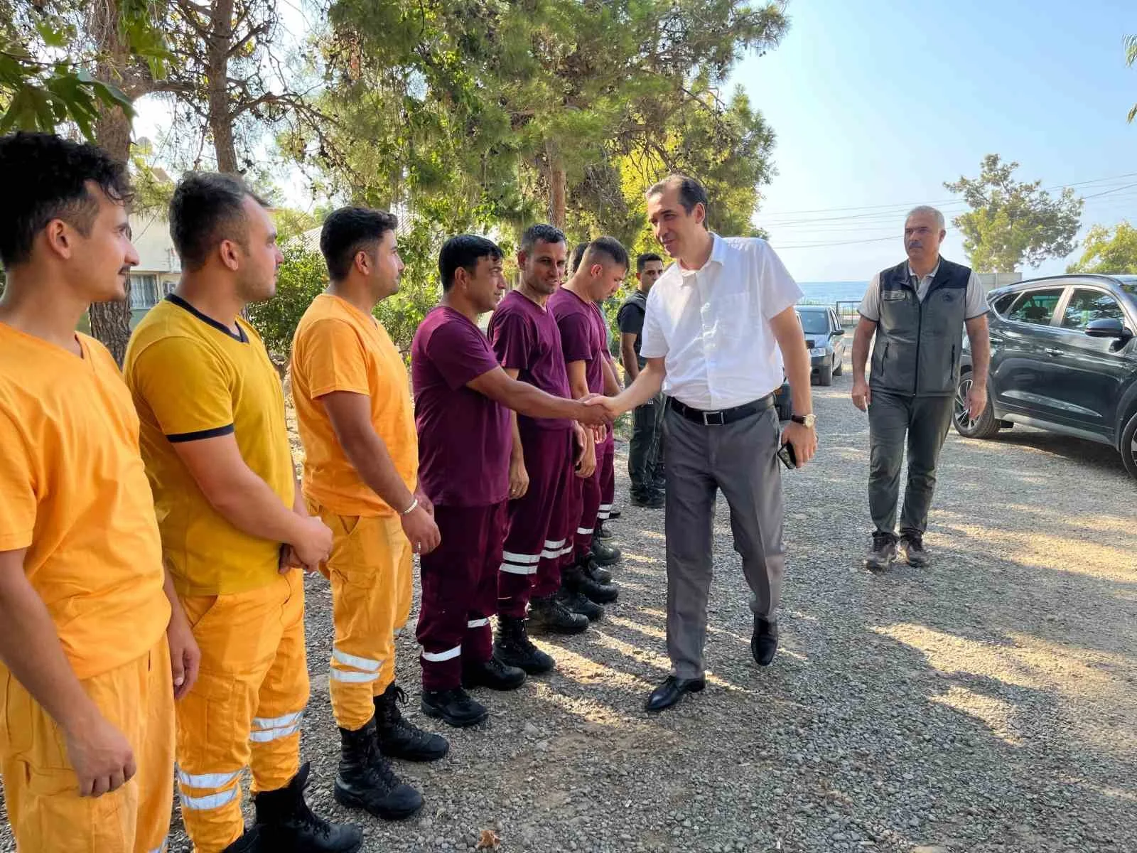 Kaymakam Topsakaloğlu, ilk müdahale ekibinde incelemelerde bulundu