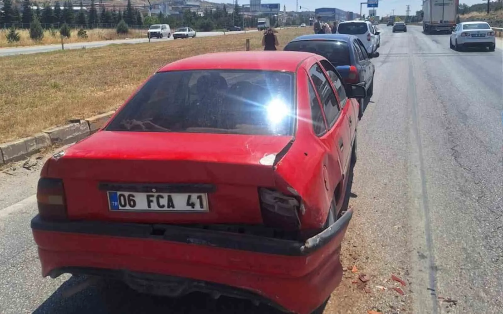 Kırıkkale’de 3 araçlı trafik kazası: 1 yaralı