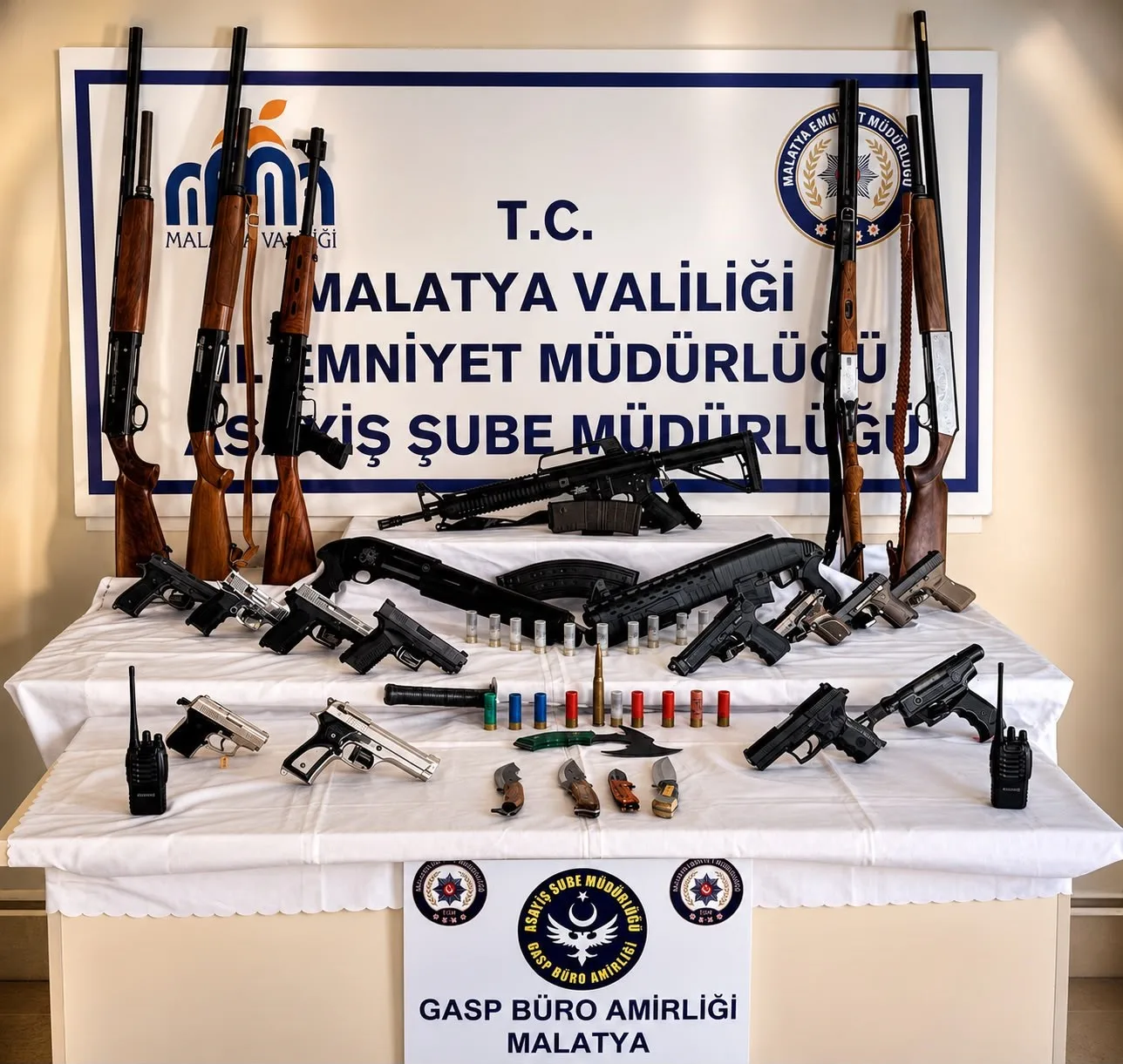 Malatya’da silah teşhirine operasyon: 56 şüpheli yakalandı