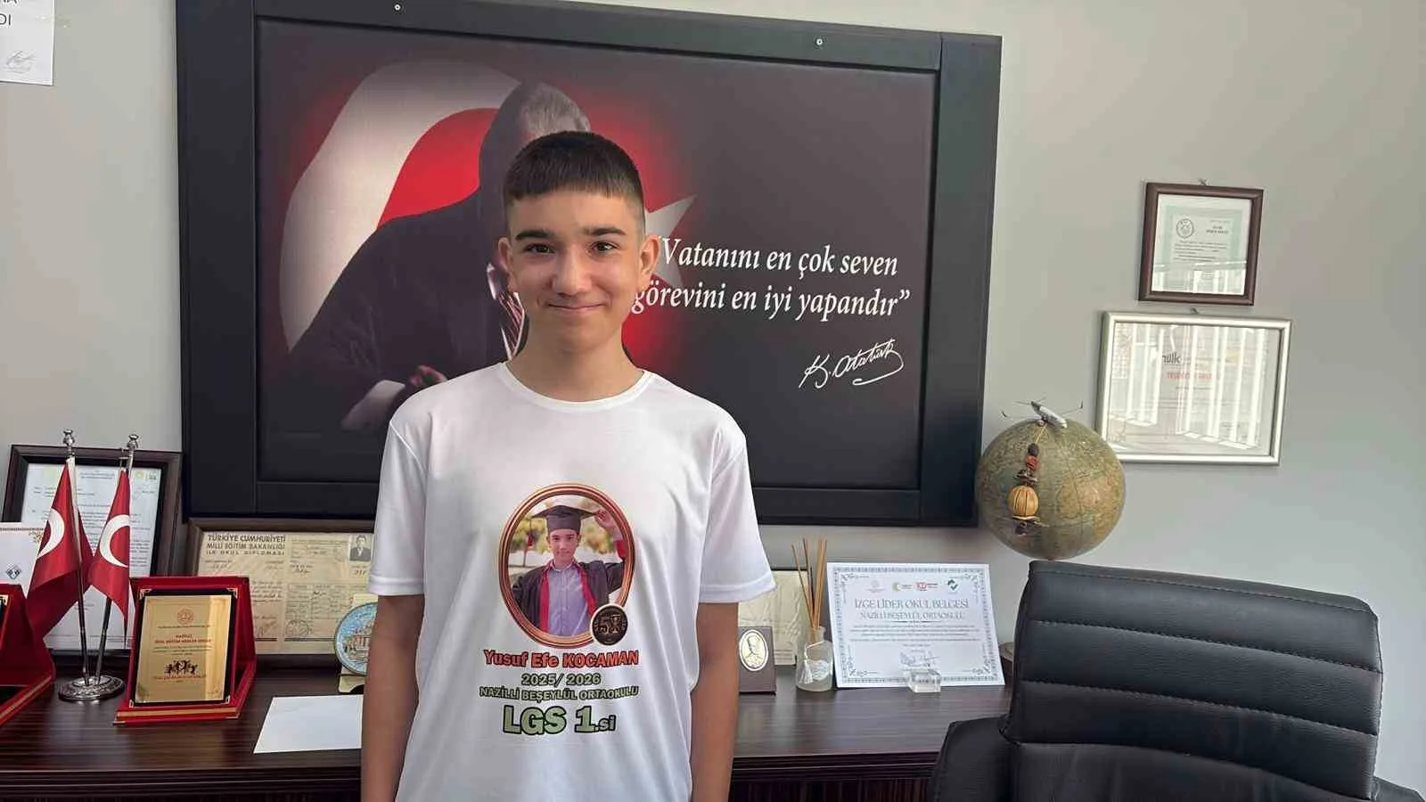 Nazilli Beşeylül Ortaokulu, LGS’de Türkiye birincisi çıkardı