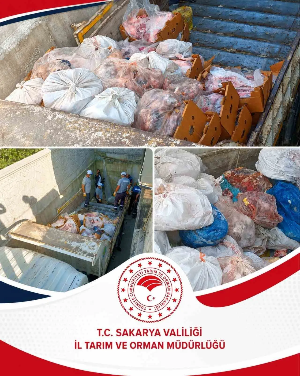 Sakarya’da bir işletmede 5 buçuk ton etiketsiz et ele geçirildi