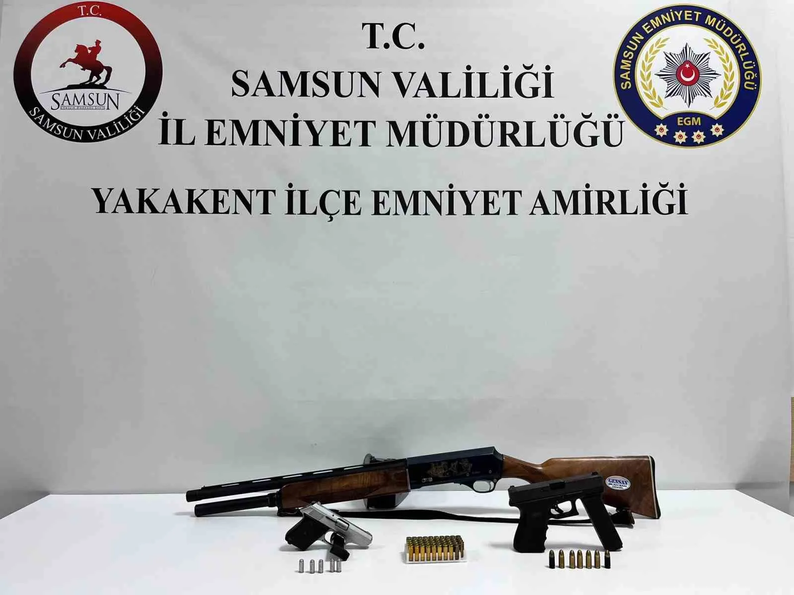 Samsun’da ruhsatsız silah operasyonu: 3 silah ele geçirildi