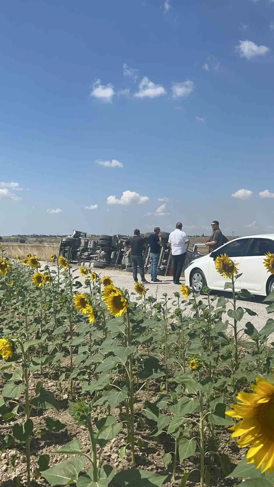 Tekirdağ’da devrilen tırın sürücüsü yaralandı