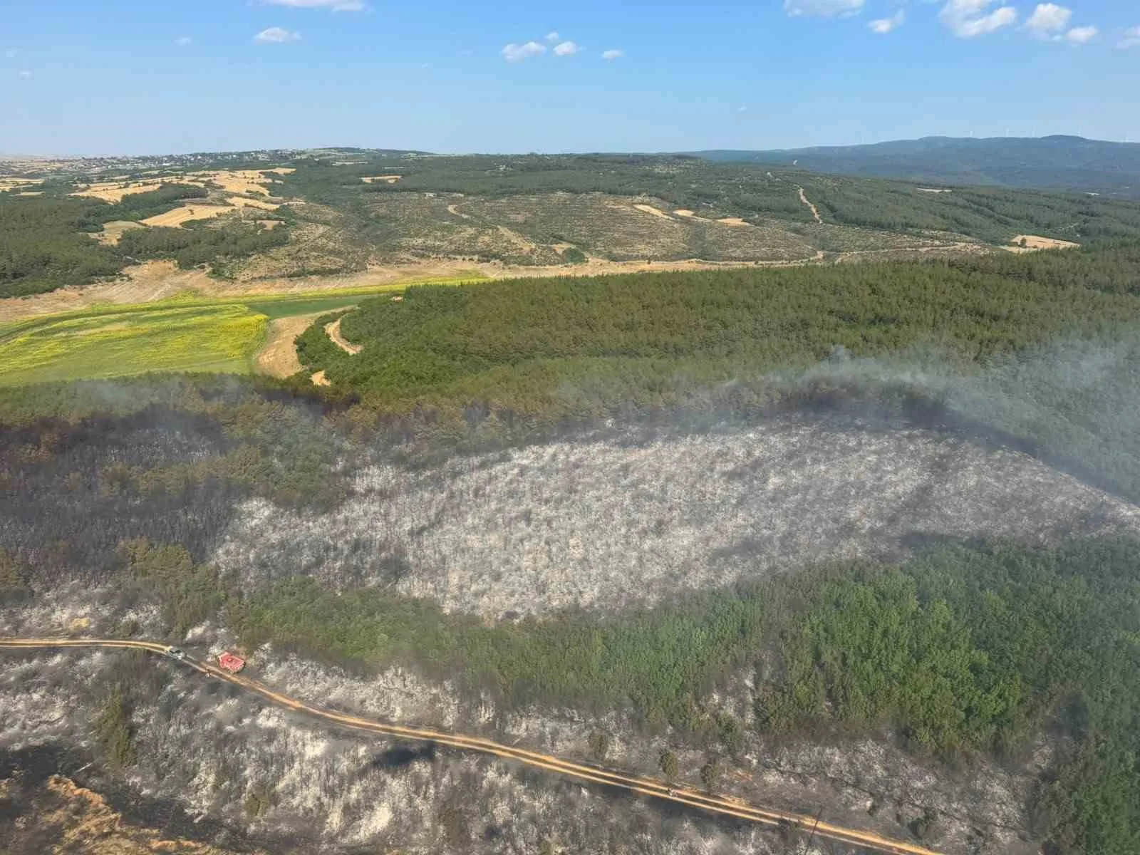 Tekirdağ’da orman yangını: Ekipler havadan ve karadan seferber oldu