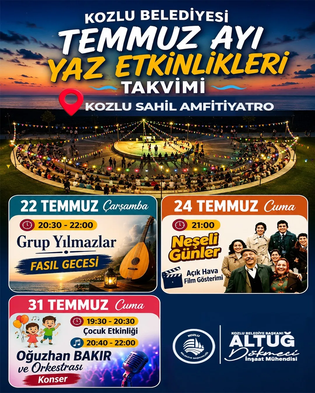 Temmuz etkinlikleri yaz akşamlarına renk katıyor