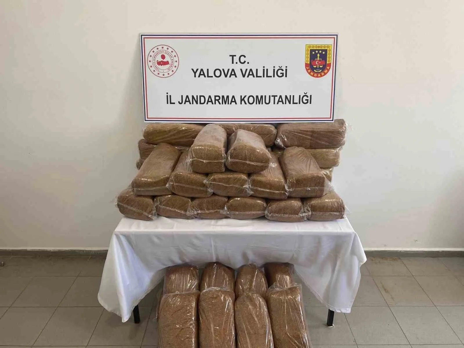 Yalova’da 160 kilo kaçak tütün ele geçirildi