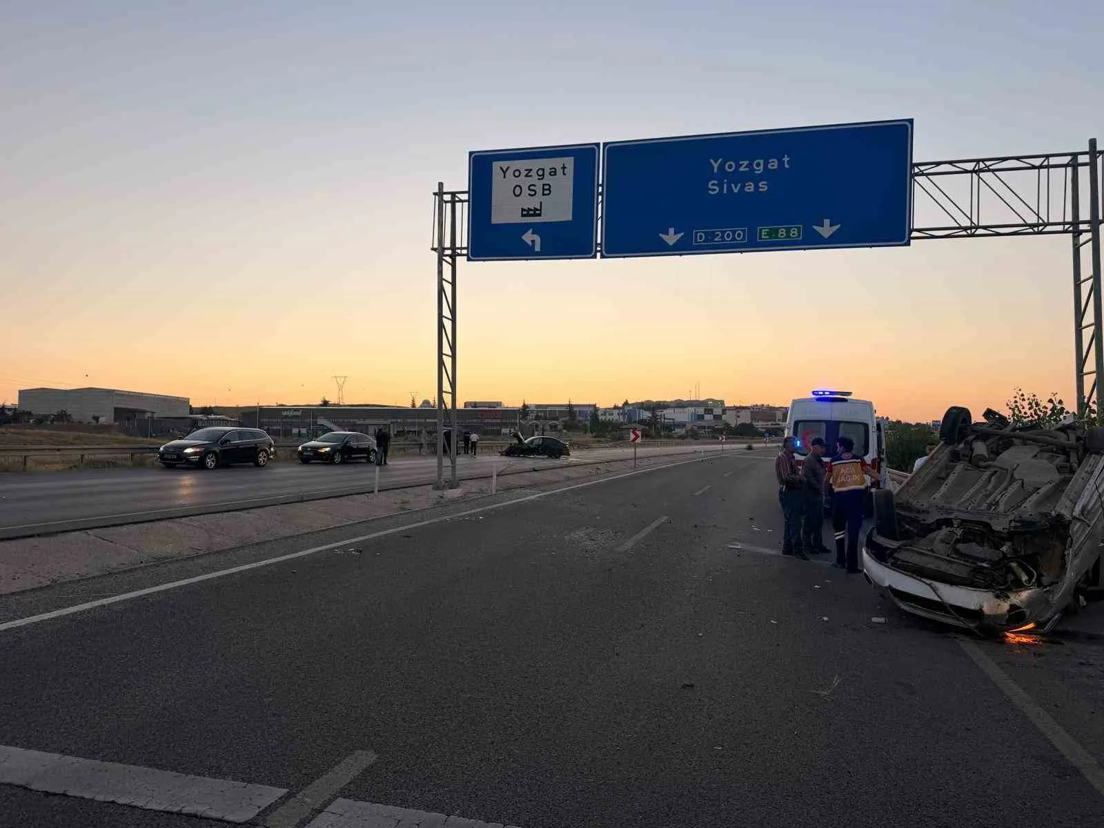 Yozgat’ta iki araç çarpıştı: 2 yaralı